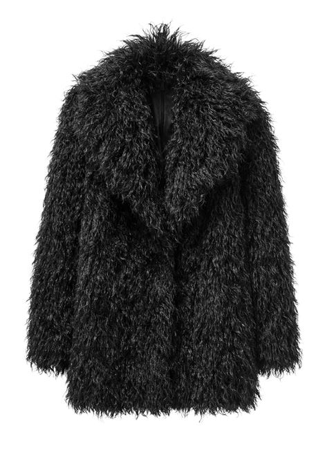 Cappotto Effetto Pelliccia Nera Weili Zheng WEILI ZHENG | Pelliccia | F25CS06B191